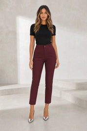 Pantalon droit taille haute 7/8 | Lounelle Paris