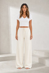 Pantalon large à cordon
