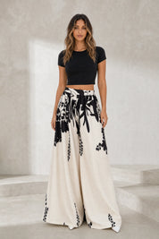 Pantalon large à imprimé floral | Lounelle Paris