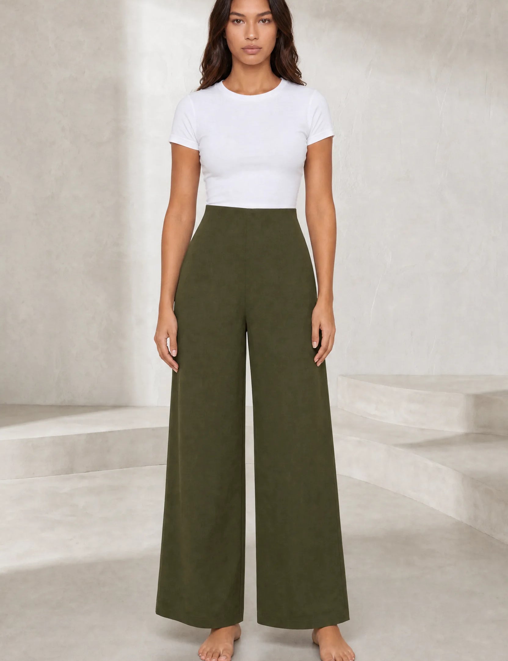 Pantalon large fluide taille haute | Lounelle Paris