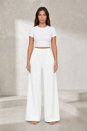 Pantalon large taille haute plissé | Lounelle Paris