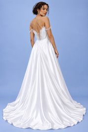 Robe longue bustier froncée blanche | Vue de dos | Lounelle Paris
