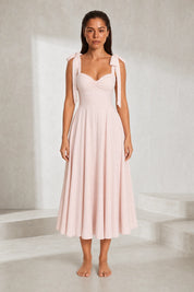 Robe à bretelles nouées dos nu | Lounelle Paris