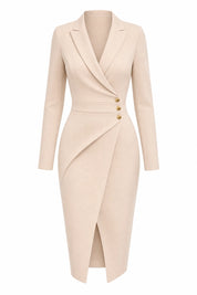 Robe blazer portefeuille fendue | Lounelle Paris