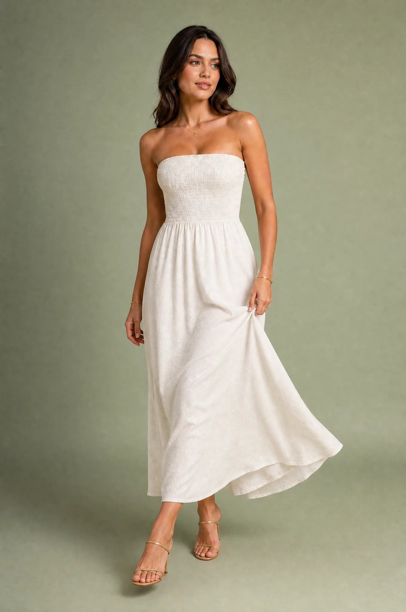 Robe bustier épaules dénudées | Vue en mouvement | Lounelle Paris