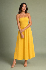 Vestido bustier ombros nus