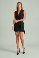 Vestido colarinho blazer sem mangas