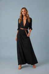 Vestido camiseiro com cinto