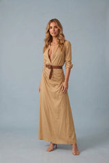Vestido camiseiro com cinto