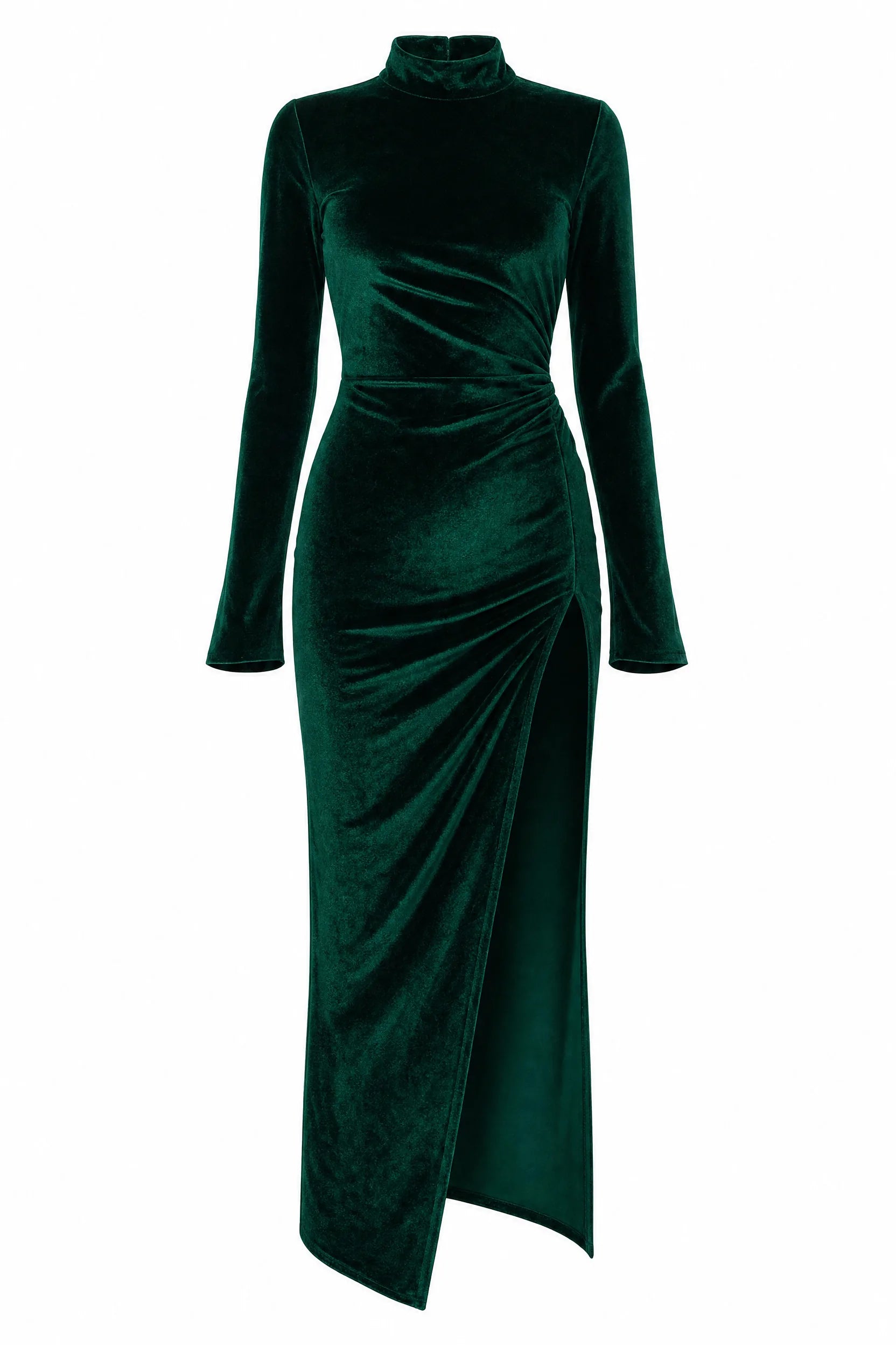 Robe en velours col montant | Lounelle Paris