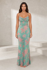Robe florale dos nu