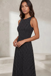 Robe longue à pois dos nu | Lounelle Paris