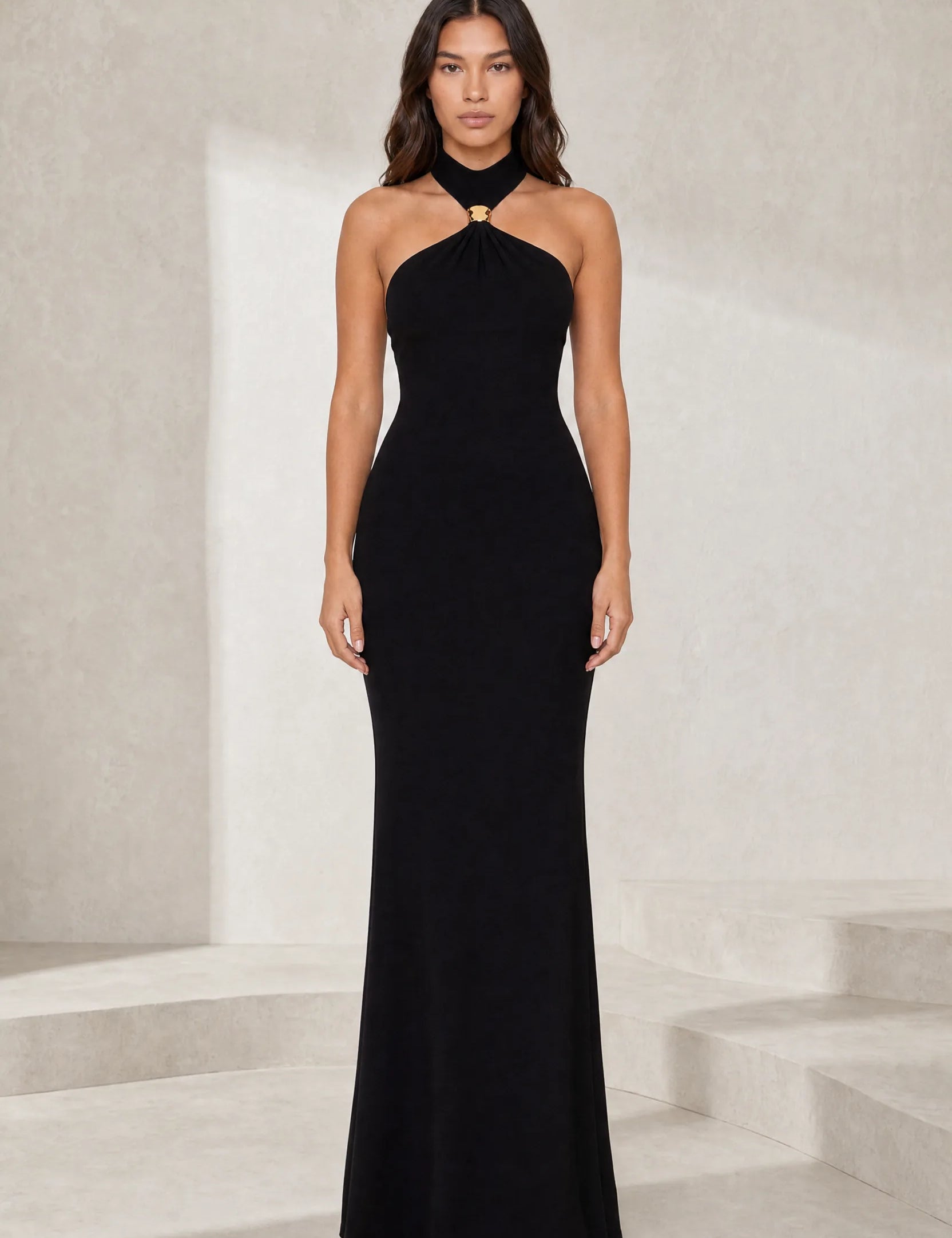 Robe longue ajustée col licou | Lounelle Paris