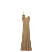 Robe longue beige à pois | Lounelle Paris