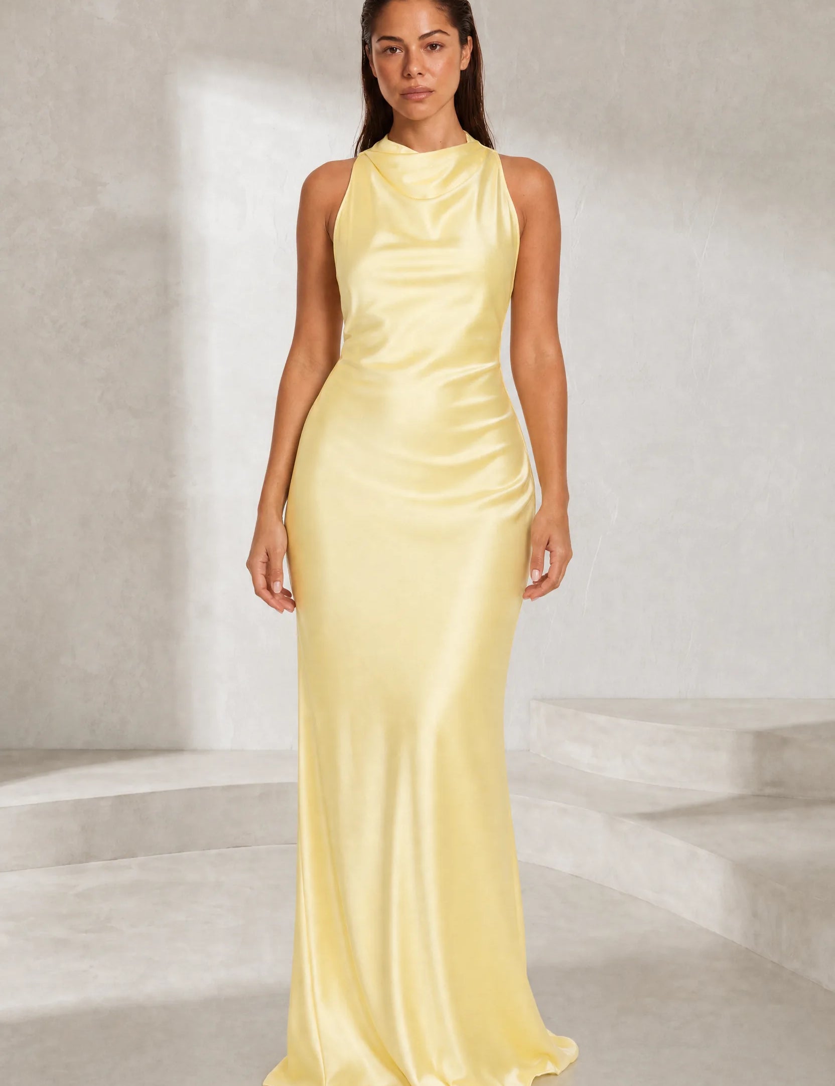 Robe longue dos nu col halter | Lounelle Paris