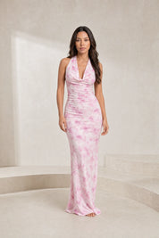 Robe longue dos nu imprimée | Lounelle Paris