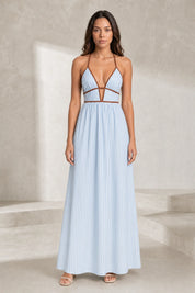 Robe longue rayée dos nu | Lounelle Paris