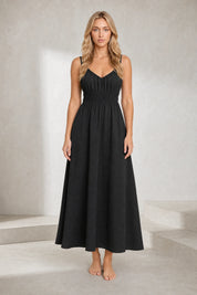 Robe longue smockée dos nu | Lounelle Paris