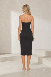 Robe noire à nœud fendue | Lounelle Paris