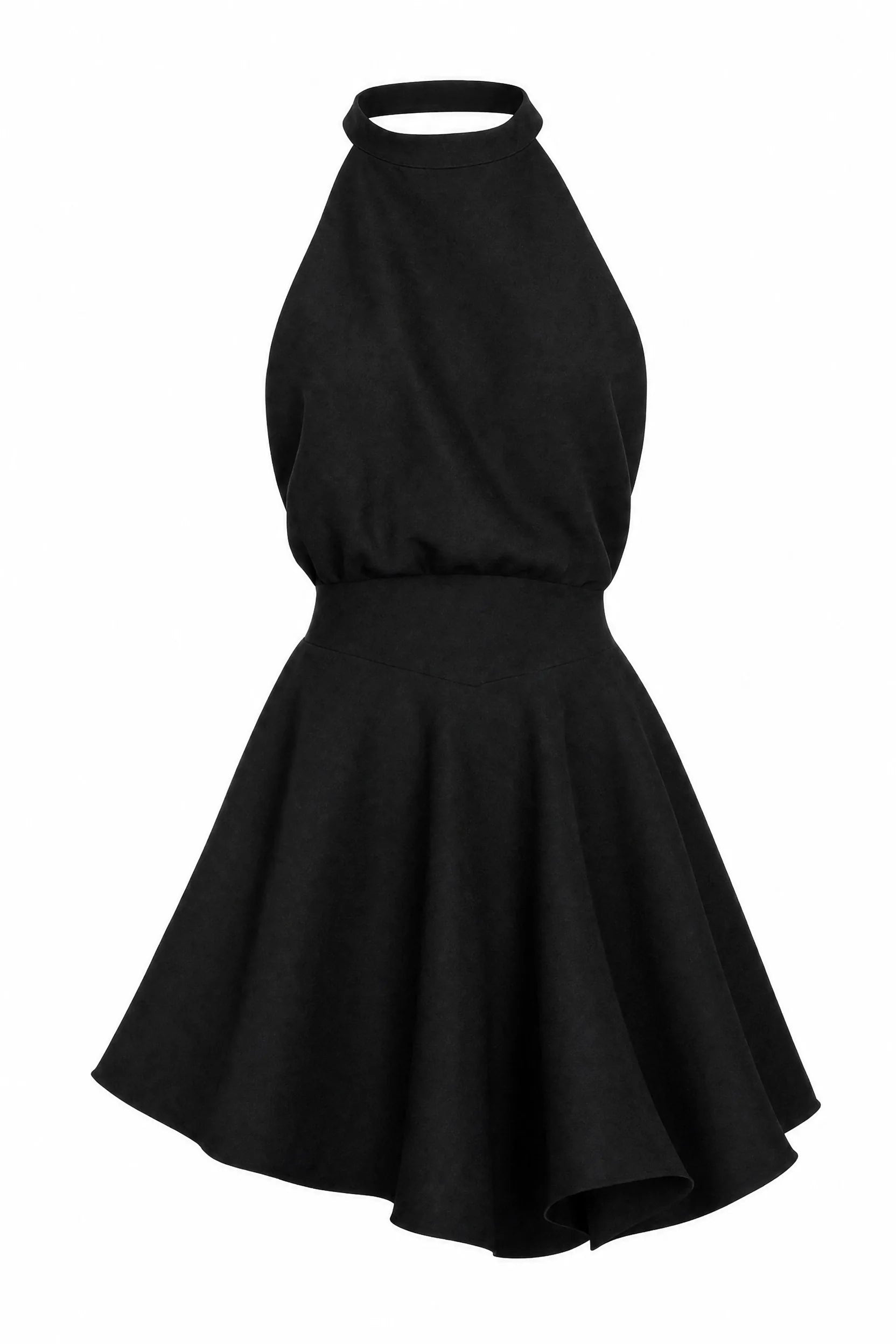 Robe noire col halter dos nu | Lounelle Paris