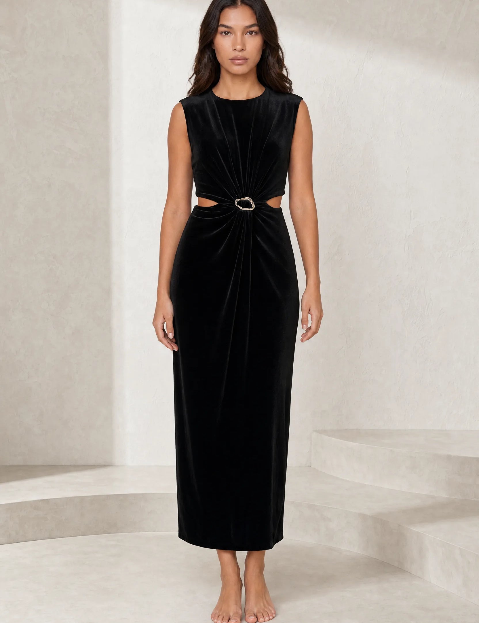 Robe velours sans manches | Lounelle Paris