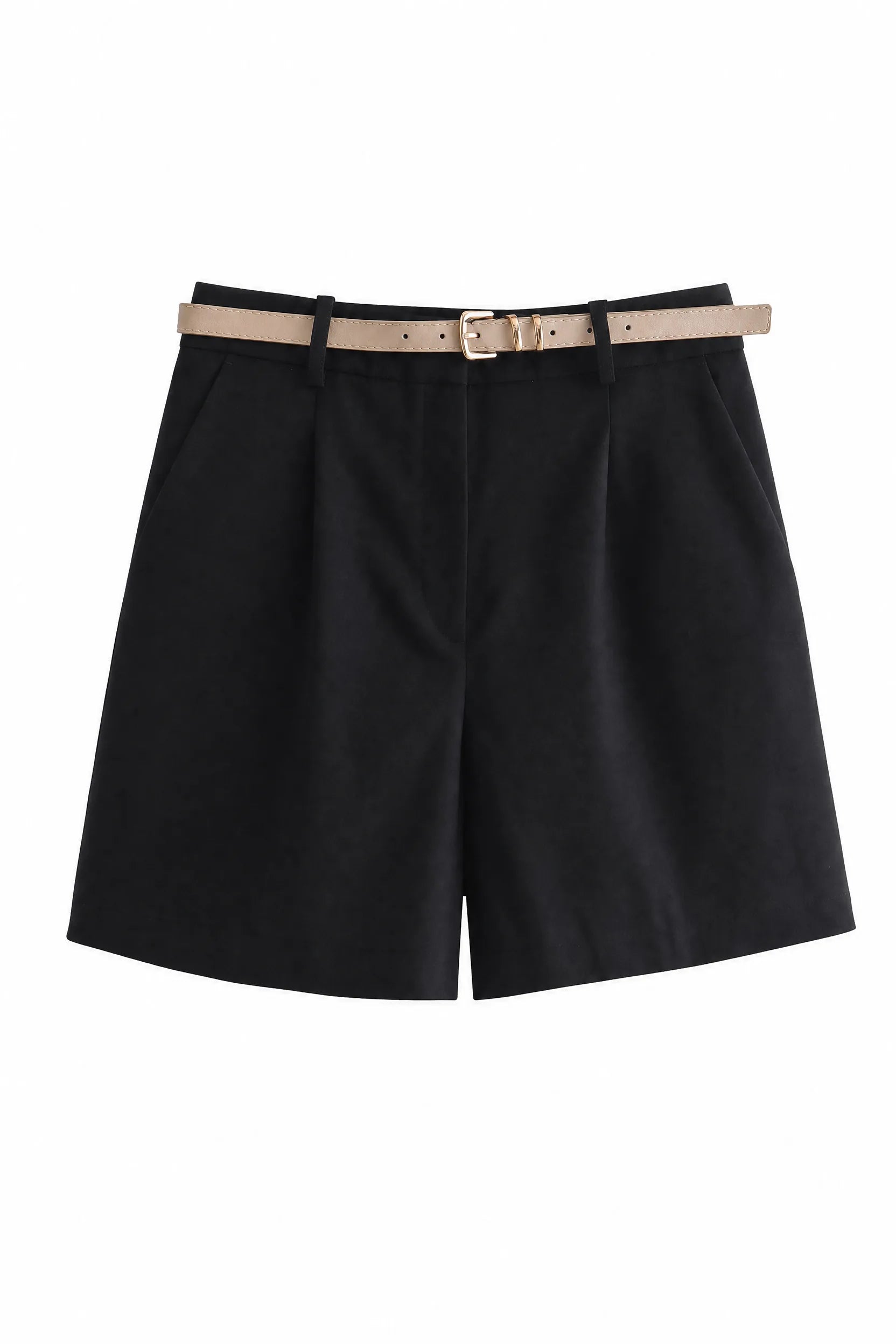 Short noir taille haute jambe large | Lounelle Paris