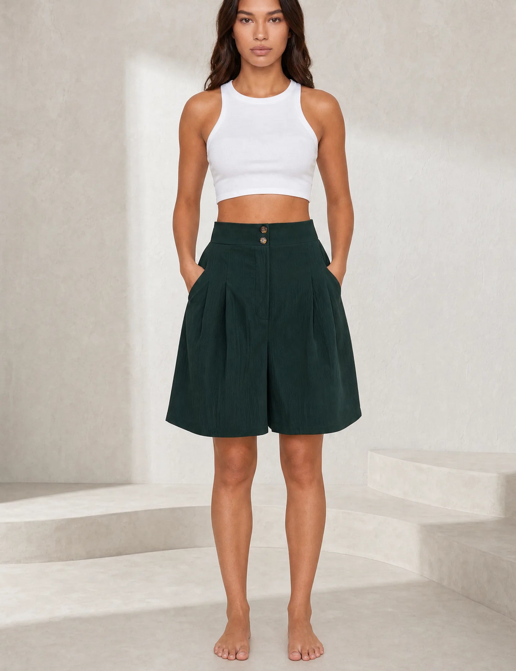 Short plissé taille haute | Lounelle Paris