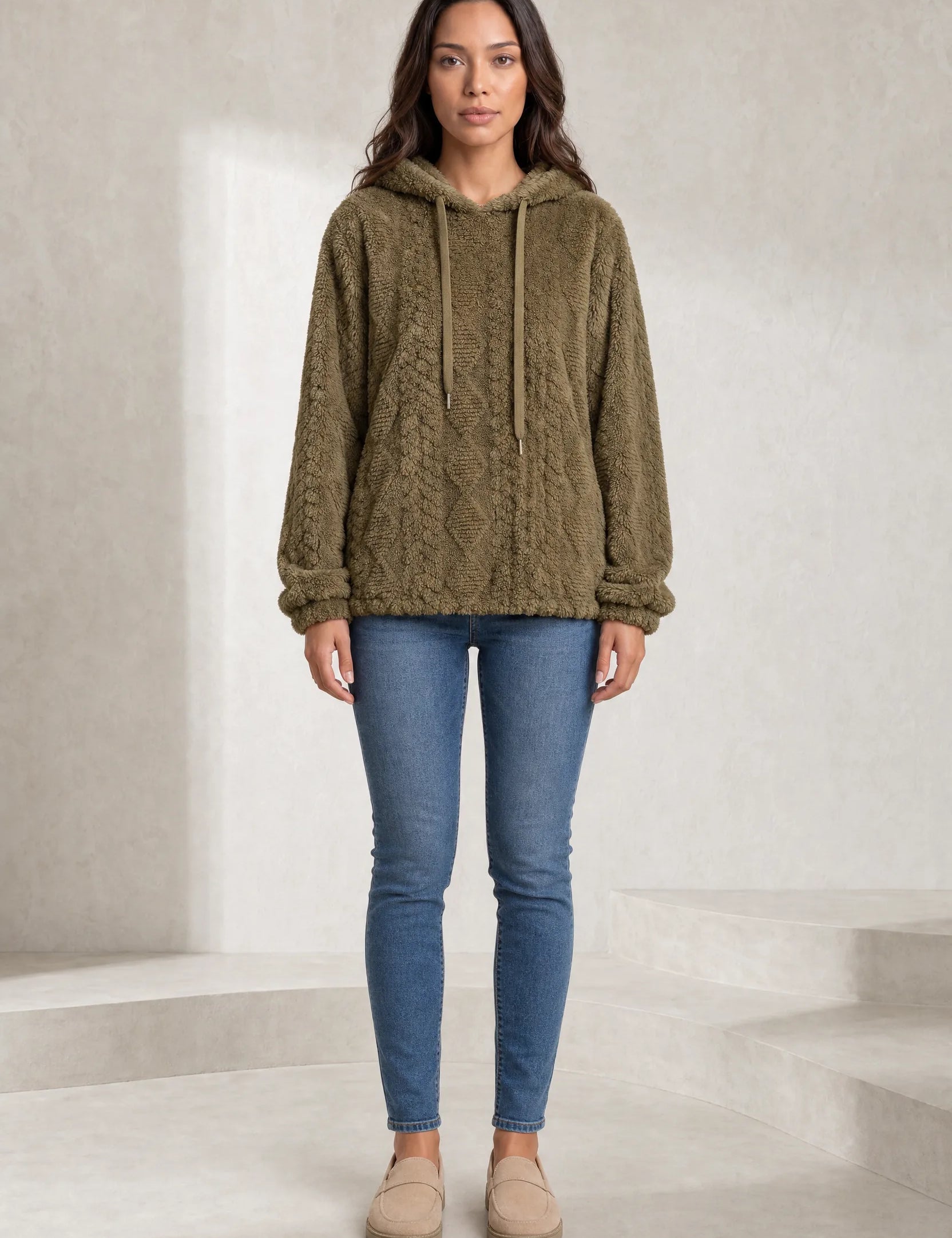 Sweat à capuche ample pelucheux | Lounelle Paris