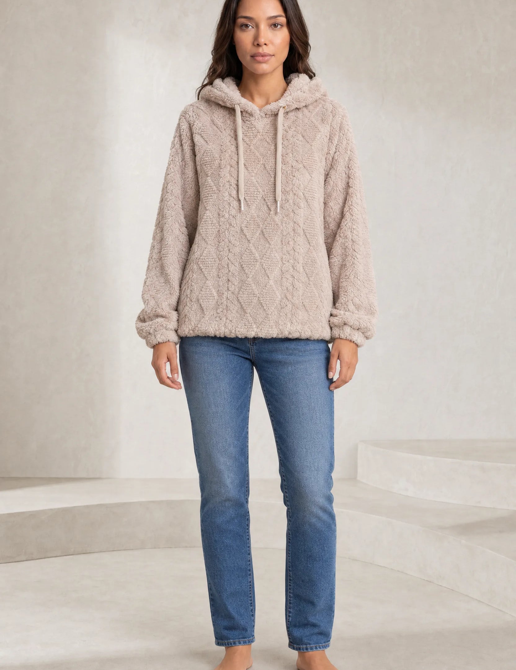 Sweat à capuche ample pelucheux | Lounelle Paris