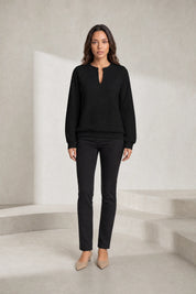 Sweat matelassé col fendu | Lounelle Paris