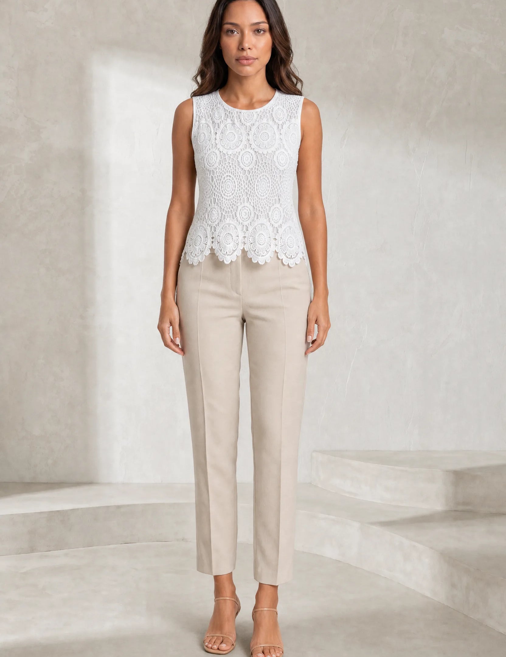 Top en dentelle bretelles larges | Lounelle Paris